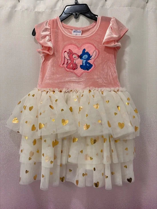Disney Stitch & Angel Velvet Tutu Dress - Size 3T - Picture 4 of 5